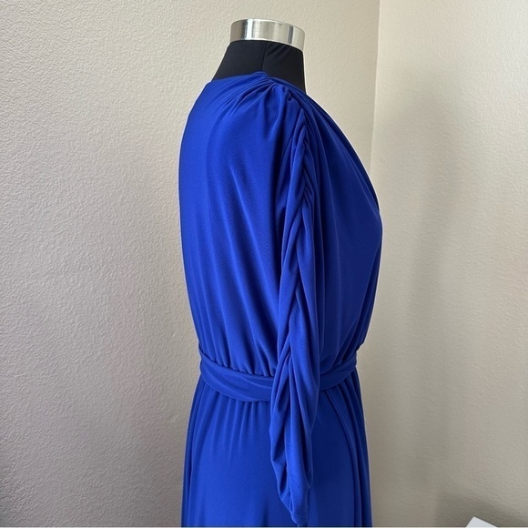 Eliza J Blue Ruched High Low Dress - Picture 8 of 13
